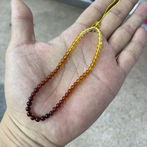 สายลูกปัดอัญมณีลูกปัดสีอำพันแบบหลวมที่สวยงามตามธรรมชาติ - Product Image 4