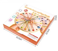 Jeu de société en bois premium 2-en-1 : défi de dénoulement de cordes et d'échecs magnétiques, améliore la concentration des enfants, jeu à long terme