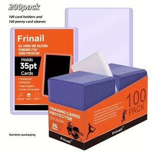 Frinal Premium <b>Plastic</b> Trading Card Protector 3x4 35Pt Hard with Soft Sleeves No Logo & No Closure Collectible Cards TL007 China - Product Image 1