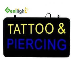 Enseigne Néon LED Multicolore Super Lumineuse 56x33cm pour Tatouage et Piercing – Idéale pour la Publicité et la Décoration des Maisons, Boutiques et Entreprises - Product Image 2
