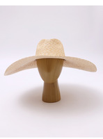 Chapeau mexicain vintage en paille de blé tressée à la main, sombrero à large bord unisexe, idéal pour la scène, les défilés et la protection solaire