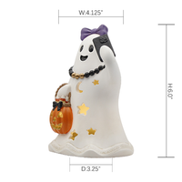 Statue en résine de hibou mignon pour selfie avec lumière LED, style sculpture sur bois, décoration d'intérieur, vente en gros, usine OEM ODM