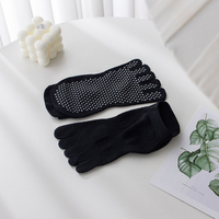 Chaussettes à cinq doigts en coton avec logo personnalisé, 5 doigts, antidérapantes, classiques, chaussettes à cheville pour femmes