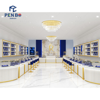 Modernes Luxus-Schmuckkiosk-Design mit LED-Beleuchtung Vitrine Ladeneinrichtung Thekenlösungen