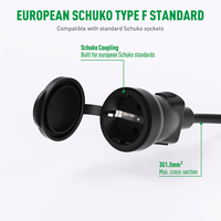 Prise Schuko extérieure PHEIYON avec prise femelle IP44, raccordement européen, borne de connexion réutilisable, applications de jardinage DIY, 230V~, TPE, CE
