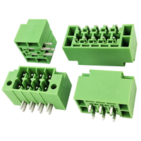 Connecteur femelle à ressort double rangée vert 3,5 mm avec levier, ensemble complet avec connecteur mâle à broches droites/à angle droit pour PCB