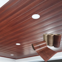 Paneles Acústicos Decorativos Suspendidos para Techo, Paneles de PVC Falsos, Diseño Corrugado, para Baño, Sala de Estar, Interior