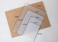 Porte-documents transparents givrés en PVC avec logo personnalisé pour carnets de plusieurs tailles - OEM/ODM disponible