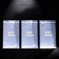 Sachet d'emballage en plastique HDPE givré blanc transparent avec fermeture éclair, toucher doux, sachet transparent givré avec fermeture à glissière pour accessoires