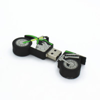 Cadeaux promotionnels forme de moto clé USB conception unique autocycle forme caoutchouc clé USB pouce