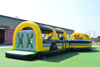 Château gonflable personnalisé Smile Inflatables, couleur camouflage, parcours d'obstacles, camp de combat, château gonflable en vinyle 18,5 oz, certifié CE
