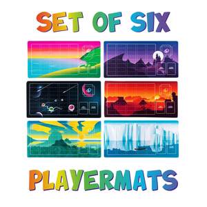 Tapis <span class=keywords><strong>de</strong></span> jeu, tapis <span class=keywords><strong>de</strong></span> jeu pour jeu <span class=keywords><strong>de</strong></span> cartes Doomlings-Comprend 6 modèles uniques (lot <span class=keywords><strong>de</strong></span> 6) - Product Image 2