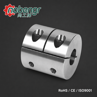Accouplement rigide compact en acier inoxydable SUS304, à deux pièces, à jeu nul, à entraînement direct pour imprimante 3D, moteur pas à pas CNC, servomoteur