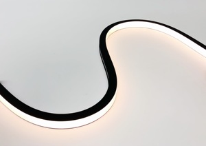 Bande LED néon noire classique pour hôtel, éclairage DC24V, IP67, résistante aux intempéries, en silicone, 15*15mm, bande LED flexible personnalisée - Product Image 2