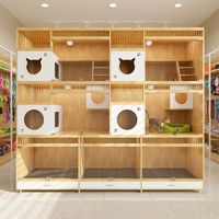 Maison pour animaux de compagnie en bois massif écologique, moderne, petite, respirante, pliable, tendance, cage pour chats et chiens, intérieur, toutes saisons