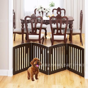 Barrière pour animaux de compagnie en bois extensible, clôture intérieure pour chien et chat, cloison rectangulaire en bois massif, barrière de sécurité pour la maison - Product Image 2