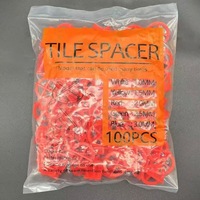Tuiles en plastique rondes vertes de 2,5 mm avec espaces, système de nivellement, boucle multifonctionnelle réutilisable, 100 pièces/sac