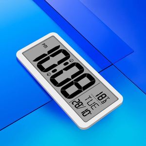 นาฬิกาปลุกดิจิตอล LCD ขนาดใหญ่ สไตล์นอร์ดิกเรียบง่ายทันสมัย นาฬิกาแขวนผนังอิเล็กทรอนิกส์สำหรับห้องนั่งเล่น ควอตซ์ แบบเดี่ยว - Product Image 6