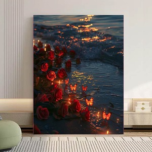 Nueva llama Rosa pintura al óleo Digital DIY pintado a mano curación descompresión sala <span class=keywords><strong>de</strong></span> estar pintura decorativa - Product Image 1