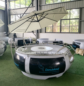 <span class=keywords><strong>Restaurante</strong></span> Flotante en Forma de Barco con Luces LED y Sombrilla, Barco Tipo Donut con Motor de Gasolina para 10 Personas - Product Image 3