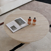 Table basse moderne en pierre pour salon, mobilier de maison avec assemblage et nettoyage faciles
