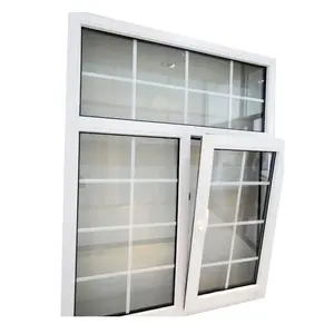 waterproof side hinged window/swing and hinged windows/60 series clear pvc tilt window/xiamen