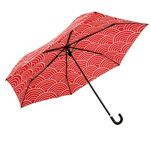 Modern design 21 inch 6ribs Fish scale shaped pattern curve handle <b>umbrellas</b> 3 section fold <b>umbrella</b> for travelling use - Product Image 4