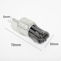 PMS fil torsadé stylo brosse 6mm tige en acier inoxydable avec poignée à tige hexagonale