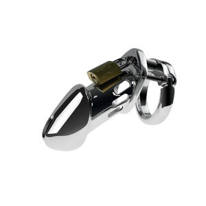 Candados de castidad ajustables de Metal para hombres, candado, jaula para pene, dispositivos de castidad masculina, anillo de Control de <span class=keywords><strong>deseo</strong></span>, Juguetes sexuales para adultos - Product Image 1