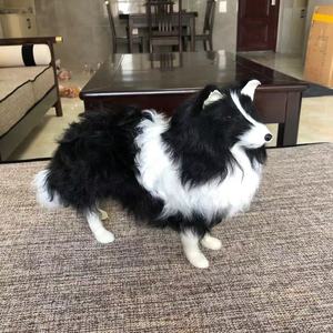 Perro de Simulación Realista y Suave, Decoración Navideña para Jardín Exterior, Perro Peludo, Animal de Peluche, Adorable Juguete de Peluche, <span class=keywords><strong>Border</strong></span> Collie - Product Image 5