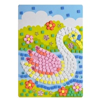 Boîte de couleur en gros autocollant souple Art EVA mousse Puzzle artisanat jouets éducatifs bricolage Kit de mosaïque pour les enfants