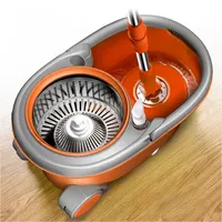 Vadrouille magique avec seau pédale tornade microfibre ménage rotation à 360 degrés pédale facile nettoyage des sols