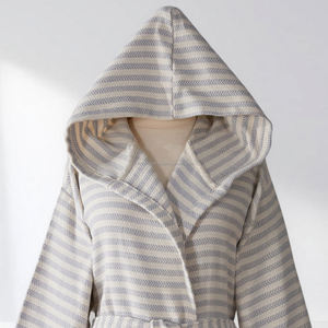 Peignoir unisexe 100% coton Best Seller Séchage rapide Vêtement de nuit d'été Tissu tissé respirant Léger Toute l'année ODM Fabriqué en Turquie - Product Image 2