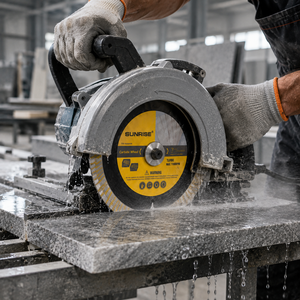 Disco de sierra circular segmentado SUNRISE Diamond, grado industrial, <span class=keywords><strong>con</strong></span> revestimiento de titanio, OEM, para cortar granito, mármol, piedra, hormigón y mampostería. - Product Image 2