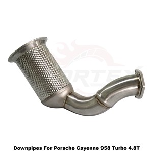 Vortex Heat-Wrapped SS304 Exhaust Downpipe Assembly Featuring Direct Flow Fits Porsche Cayenne 958.1 958.2 - Product Image 4