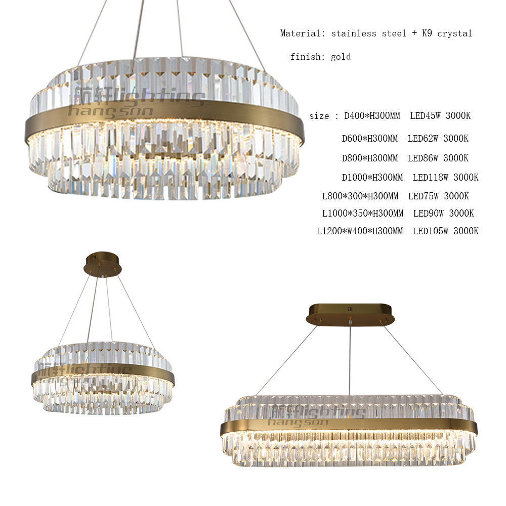 2022 New Patented Design Smart Bedroom Living Room Gold Luxury Crystal Modern Led Chandeliers & Pendant Lights
