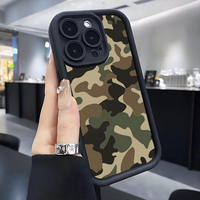 Nouvelle coque de téléphone portable antichoc en TPU avec imprimé camouflage et design d'objectif en forme d'échelle pour iPhone 12 13 14 15 16 17 18 Pro Max