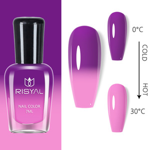 Set de Esmalte de Uñas Termosensible que Cambia de Color, Sin Necesidad de Lámpara UV, Secado Rápido y Sin Desprendimiento, Arte de Uñas con Degradado Negro - Product Image 4