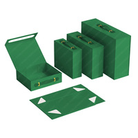 Boîtes cadeaux portables en carton gris double, laminées, gaufrées UV, personnalisables, pliables, avec fermeture magnétique, grande taille, monobloc, sur mesure