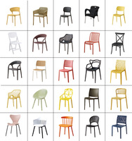 Chaise de salle à manger empilable en plastique PP moderne pour salon, mobilier de maison en gros