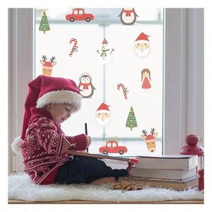 Custom Christmas Penguins Snowflakes <b>Window</b> Stickers Removable Vinyl <b>Decal</b> Sticker for Home or Shop - Product Image 3