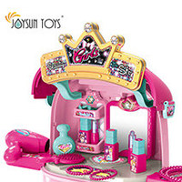 Coiffeuse de princesse Convertible, ensemble de jouets à roulettes, ensemble de jeu de rôle Portable avec accessoires pour enfants