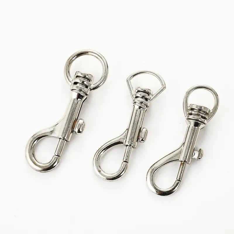 18mm * 41mm bolso de mano de Metal broches langosta gatillo giratorio Clips ganchos a presión hebillas cordón mosquetón ganchos