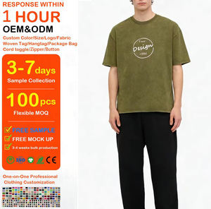 T-shirts pour hommes en coton épais 250 GSM, coupe oversize décontractée, délavés à l'acide, style streetwear vintage, personnalisables en gros - Product Image 1