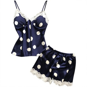Lencería de encaje sexy Pijama de seda real para mujer - Product Image 4