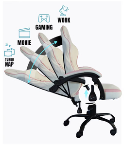 Fauteuil de <span class=keywords><strong>jeu</strong></span> ergonomique pivotant, idéal pour simulateur de course <span class=keywords><strong>PC</strong></span>, inclinable à 360°, réglable en hauteur - Product Image 5