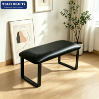 Repose-bras moderne noir pour manucure, en forme de U, avec pieds en métal, coussin de soutien pour les mains, mobilier minimaliste pour salon de beauté et spa