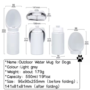 Taza plegable para caminar al aire libre para mascotas de 550ml, botella de <span class=keywords><strong>agua</strong></span> portátil de viaje, cachorros, gatos, perros, <span class=keywords><strong>agua</strong></span> potable - Product Image 6