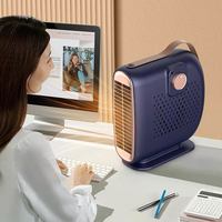 Vente en gros, 500W, chauffage en céramique, souffleur d'air à faible bruit, chauffage Portable, ventilateur, chauffage électrique PTC, pour la maison et le bureau