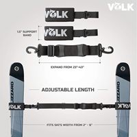 Porte-équipement de ski pour homme Volk, 2 ensembles par paquet, accessoire de ski, taille réglable, transport facile